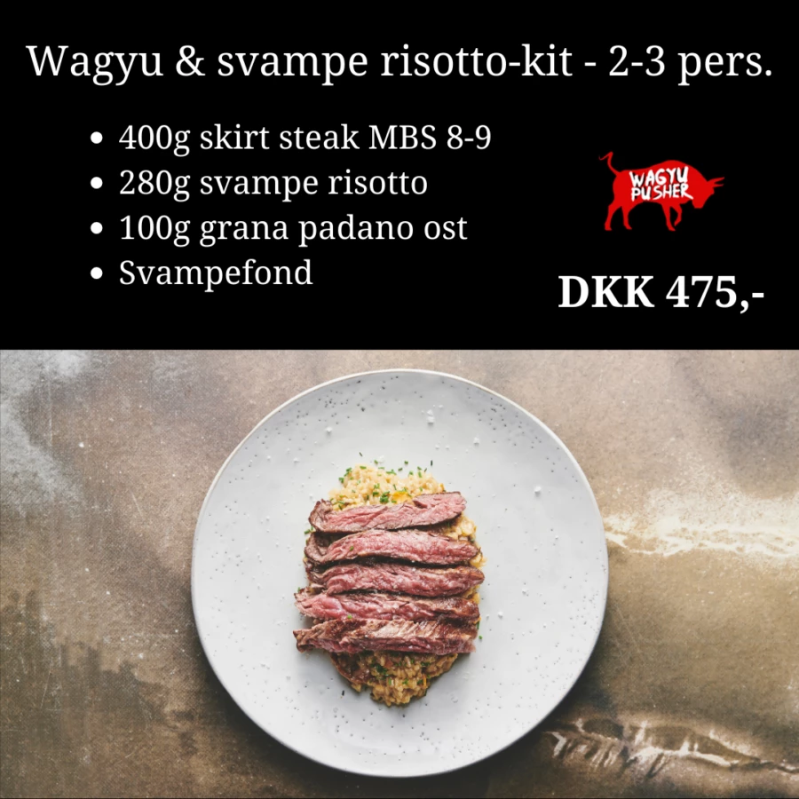 Wagyu & svampe risotto-kit - 2-3 pers.